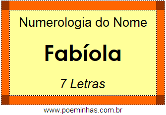 Numerologia do Nome Fabíola