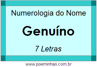 Numerologia do Nome Genuíno