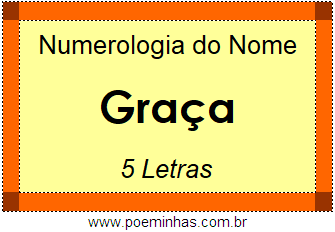 Numerologia do Nome Graça