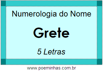 Numerologia do Nome Grete