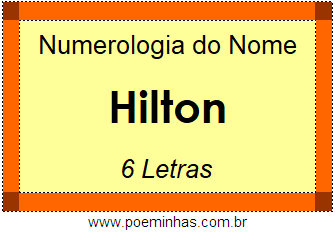 Numerologia do Nome Hilton