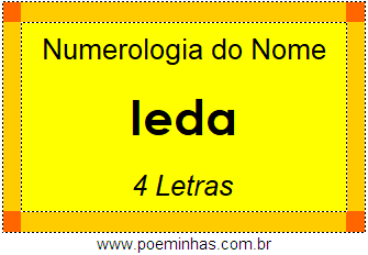 Numerologia do Nome Ieda