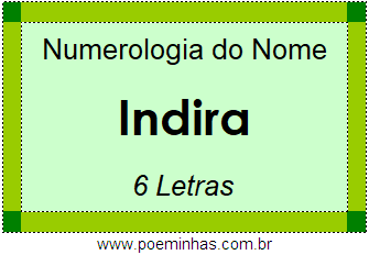 Numerologia do Nome Indira