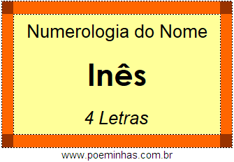 Numerologia do Nome Inês