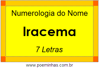 Numerologia do Nome Iracema