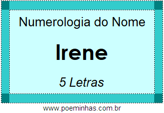 Numerologia do Nome Irene