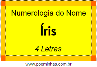 Numerologia do Nome Íris