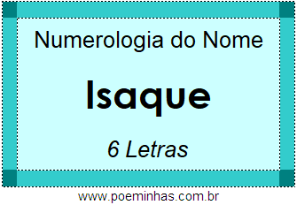 Numerologia do Nome Isaque