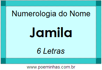 Numerologia do Nome Jamila