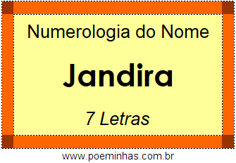 Numerologia do Nome Jandira