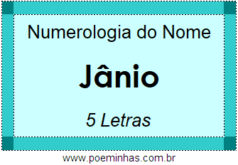 Numerologia do Nome Jânio