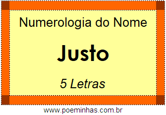 Numerologia do Nome Justo