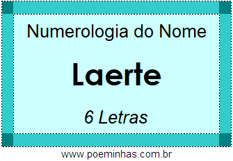 Numerologia do Nome Laerte