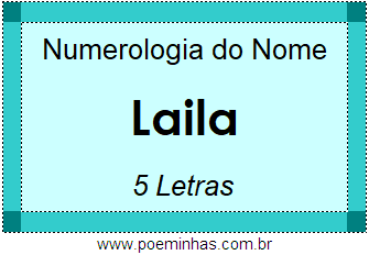 Numerologia do Nome Laila