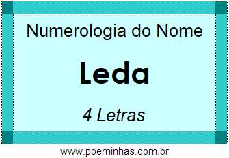 Numerologia do Nome Leda