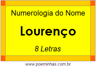 Numerologia do Nome Lourenço