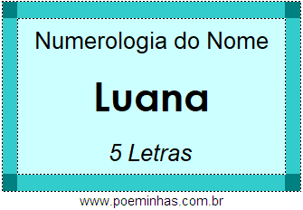 Numerologia do Nome Luana