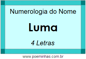 Numerologia do Nome Luma