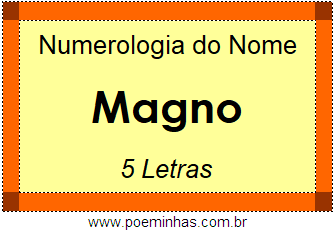 Numerologia do Nome Magno