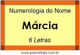 Numerologia do Nome Márcia