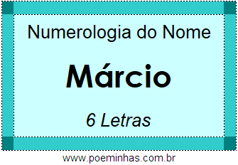 Numerologia do Nome Márcio