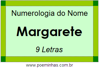 Numerologia do Nome Margarete