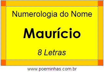 Numerologia do Nome Maurício