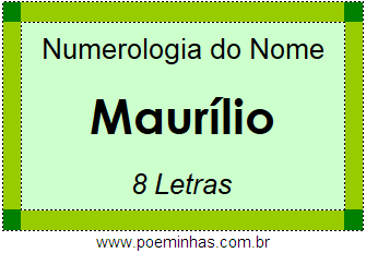 Numerologia do Nome Maurílio