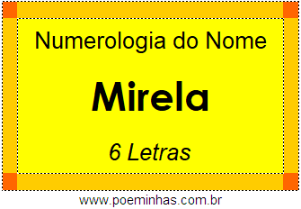 Numerologia do Nome Mirela