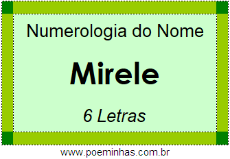 Numerologia do Nome Mirele