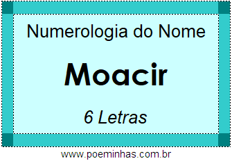 Numerologia do Nome Moacir