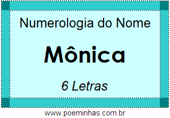 Numerologia do Nome Mônica