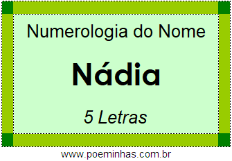 Numerologia do Nome Nádia