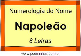 Numerologia do Nome Napoleão