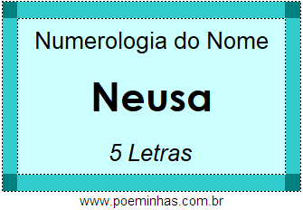 Numerologia do Nome Neusa