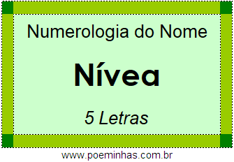 Numerologia do Nome Nívea