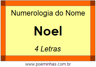 Numerologia do Nome Noel