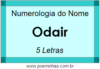 Numerologia do Nome Odair