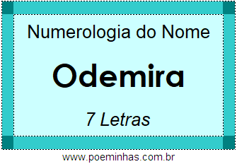 Numerologia do Nome Odemira