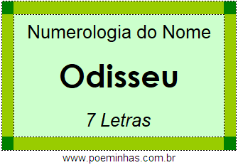 Numerologia do Nome Odisseu