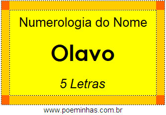 Numerologia do Nome Olavo