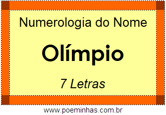 Numerologia do Nome Olímpio