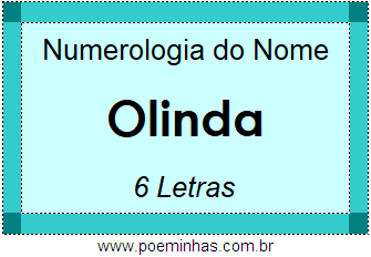 Numerologia do Nome Olinda