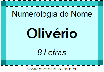 Numerologia do Nome Olivério