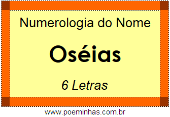 Numerologia do Nome Oséias