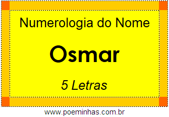 Numerologia do Nome Osmar