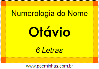 Numerologia do Nome Otávio