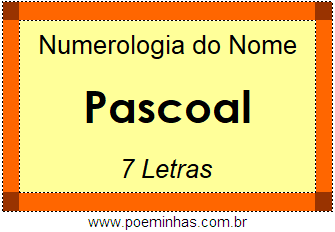 Numerologia do Nome Pascoal