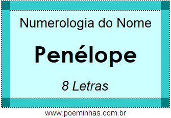 Numerologia do Nome Penélope