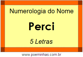 Numerologia do Nome Perci